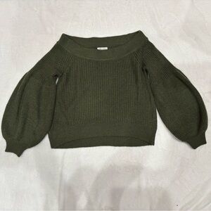 Miracle USA Green Off The Shoulder Sweater